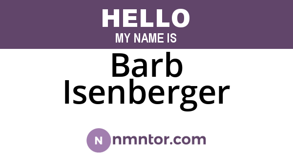 Barb Isenberger