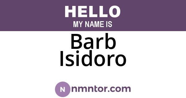 Barb Isidoro