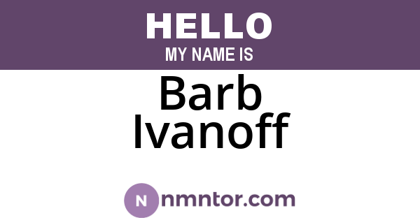 Barb Ivanoff