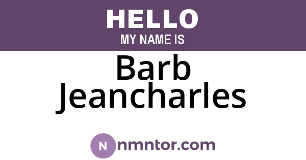Barb Jeancharles