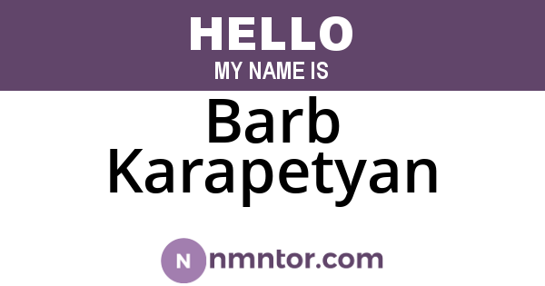 Barb Karapetyan