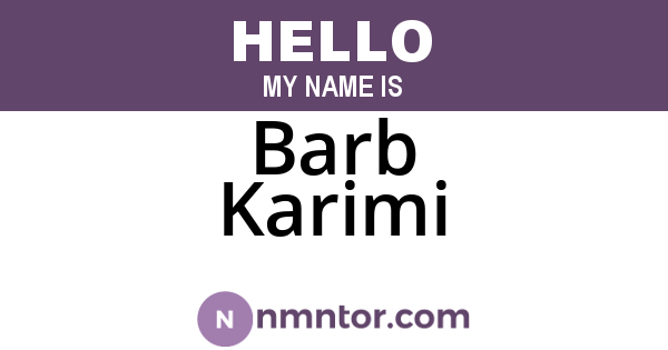 Barb Karimi
