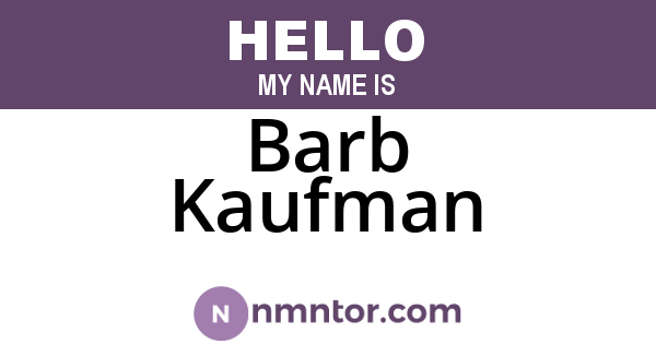 Barb Kaufman