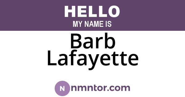 Barb Lafayette