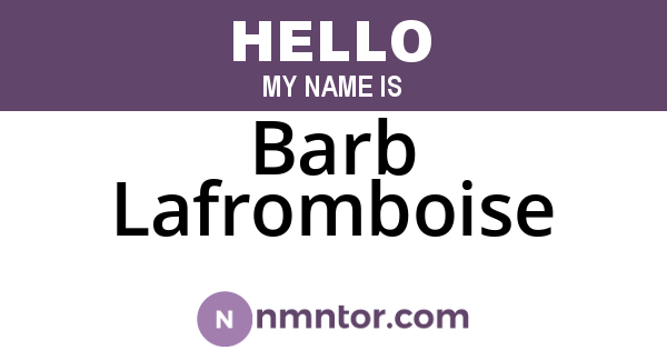 Barb Lafromboise
