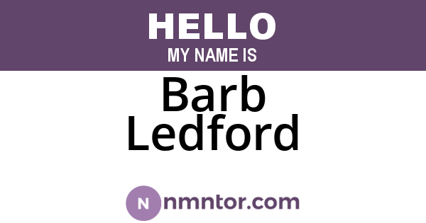 Barb Ledford