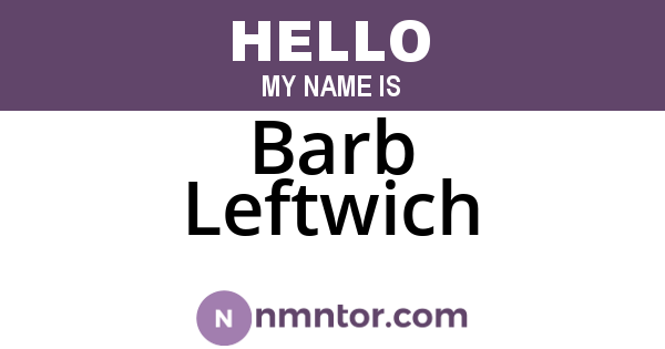 Barb Leftwich