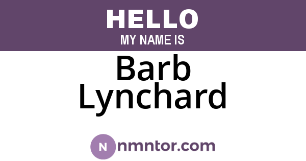 Barb Lynchard