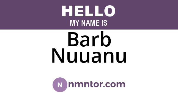 Barb Nuuanu