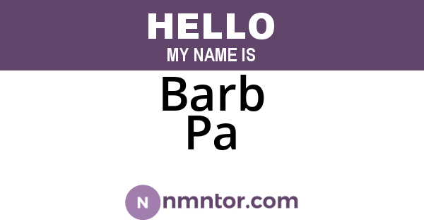 Barb Pa