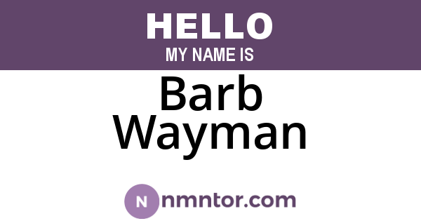 Barb Wayman