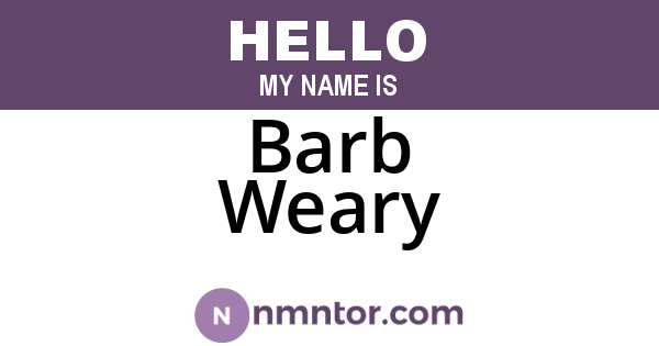 Barb Weary