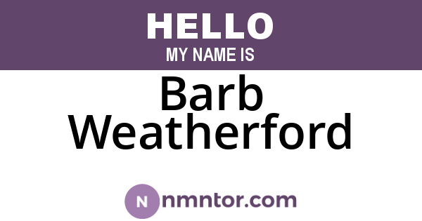Barb Weatherford
