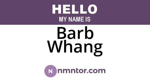 Barb Whang
