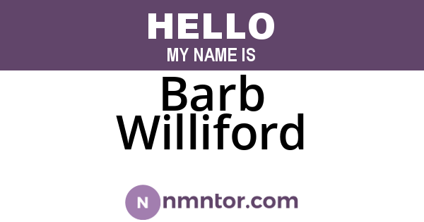 Barb Williford