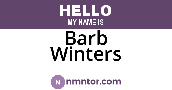 Barb Winters