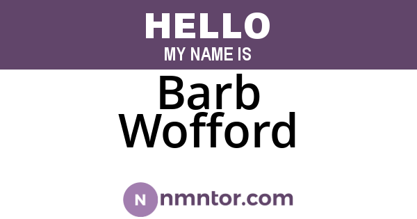 Barb Wofford