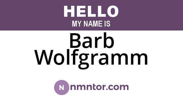 Barb Wolfgramm