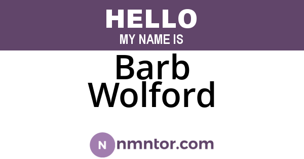 Barb Wolford