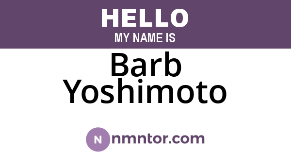 Barb Yoshimoto
