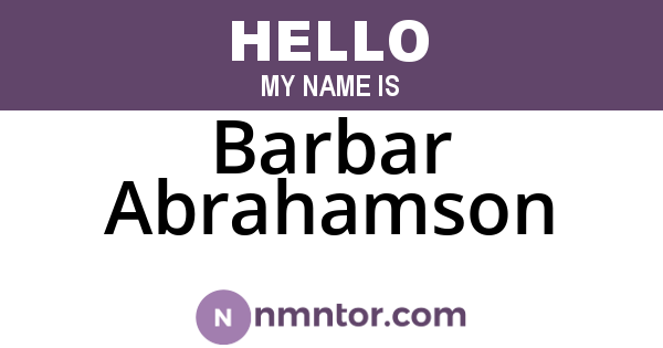 Barbar Abrahamson