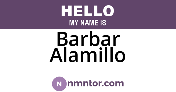 Barbar Alamillo