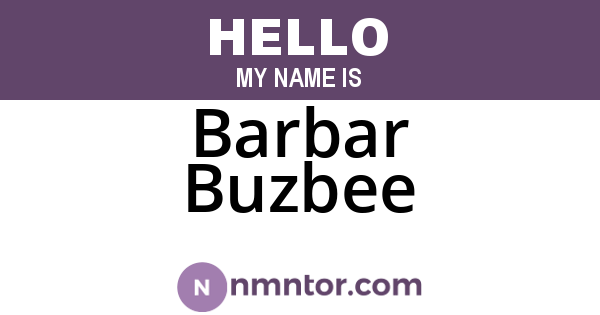 Barbar Buzbee