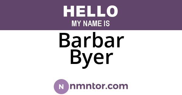 Barbar Byer