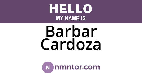 Barbar Cardoza