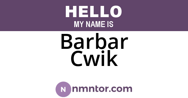 Barbar Cwik