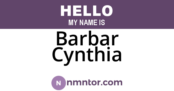 Barbar Cynthia