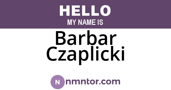 Barbar Czaplicki