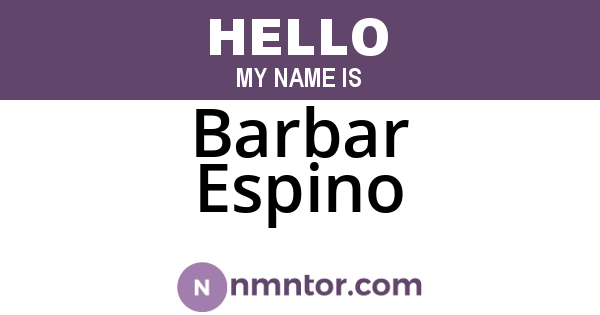 Barbar Espino