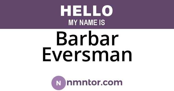 Barbar Eversman