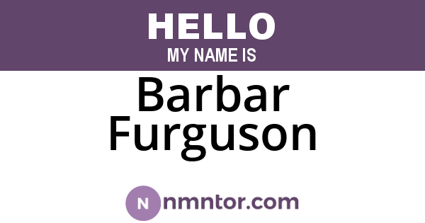 Barbar Furguson