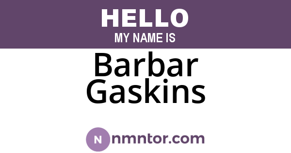 Barbar Gaskins