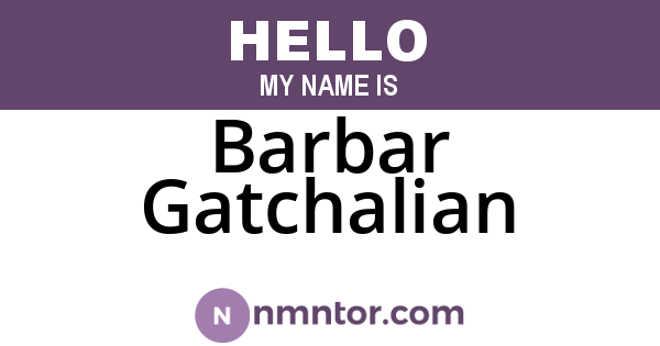 Barbar Gatchalian