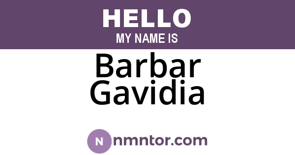 Barbar Gavidia