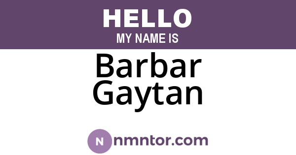 Barbar Gaytan