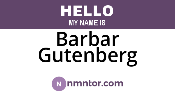Barbar Gutenberg