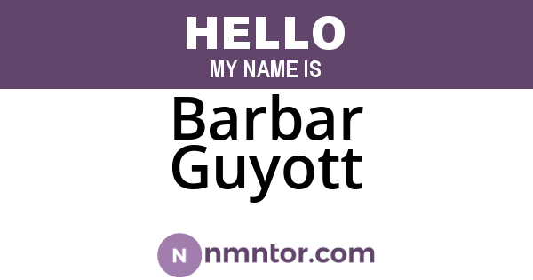 Barbar Guyott