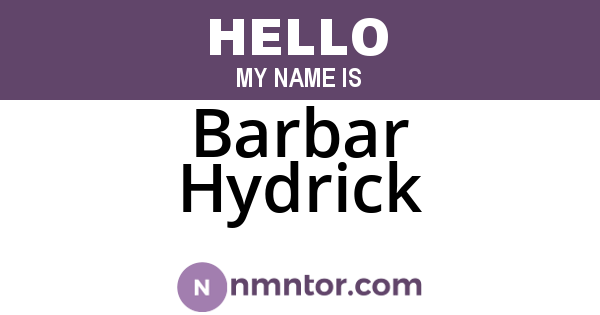 Barbar Hydrick