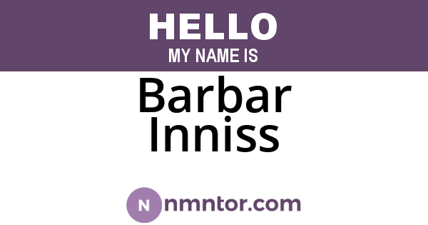 Barbar Inniss