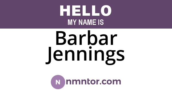 Barbar Jennings