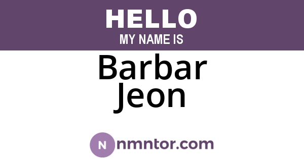 Barbar Jeon