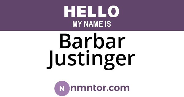 Barbar Justinger