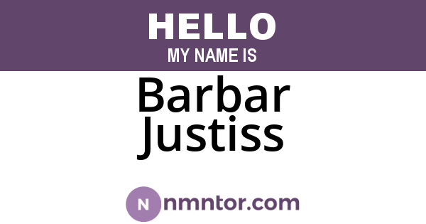 Barbar Justiss