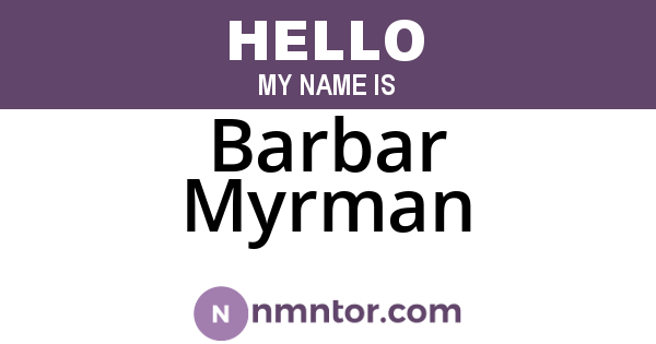 Barbar Myrman
