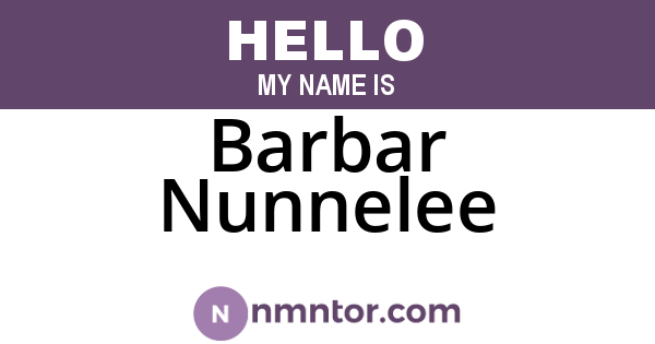 Barbar Nunnelee