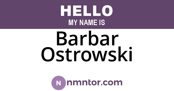 Barbar Ostrowski